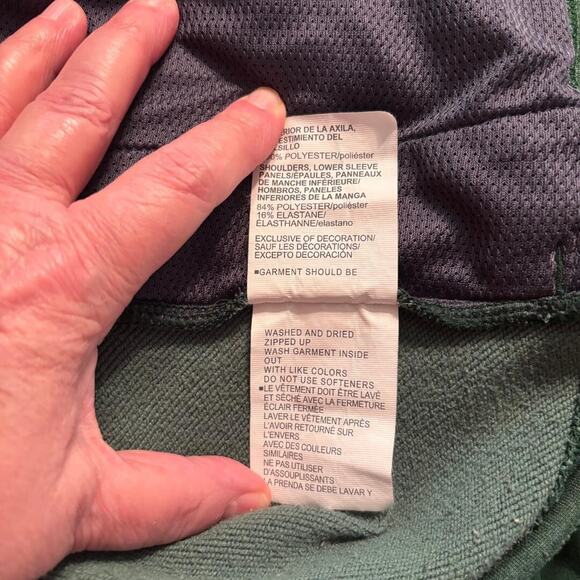 Under Armour Loose Coldgear Zip Up Jacket Green Lacrosse with B Men's Size L - Picture 5 of 15